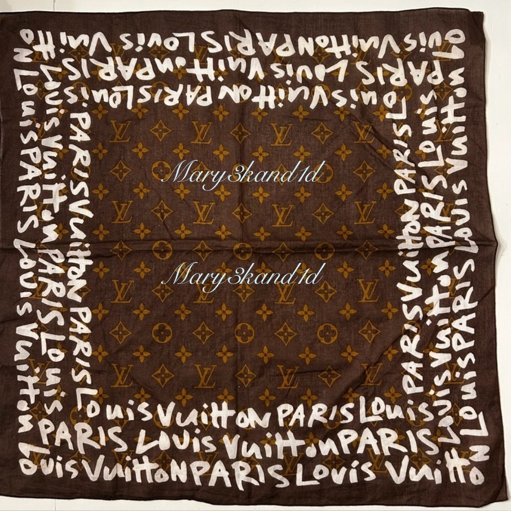 Louis Vuitton Stephen Sprouse Graffiti bandanna - RARE white graffiti writing